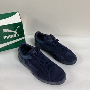 PUMA women Navy Suede Sneakers